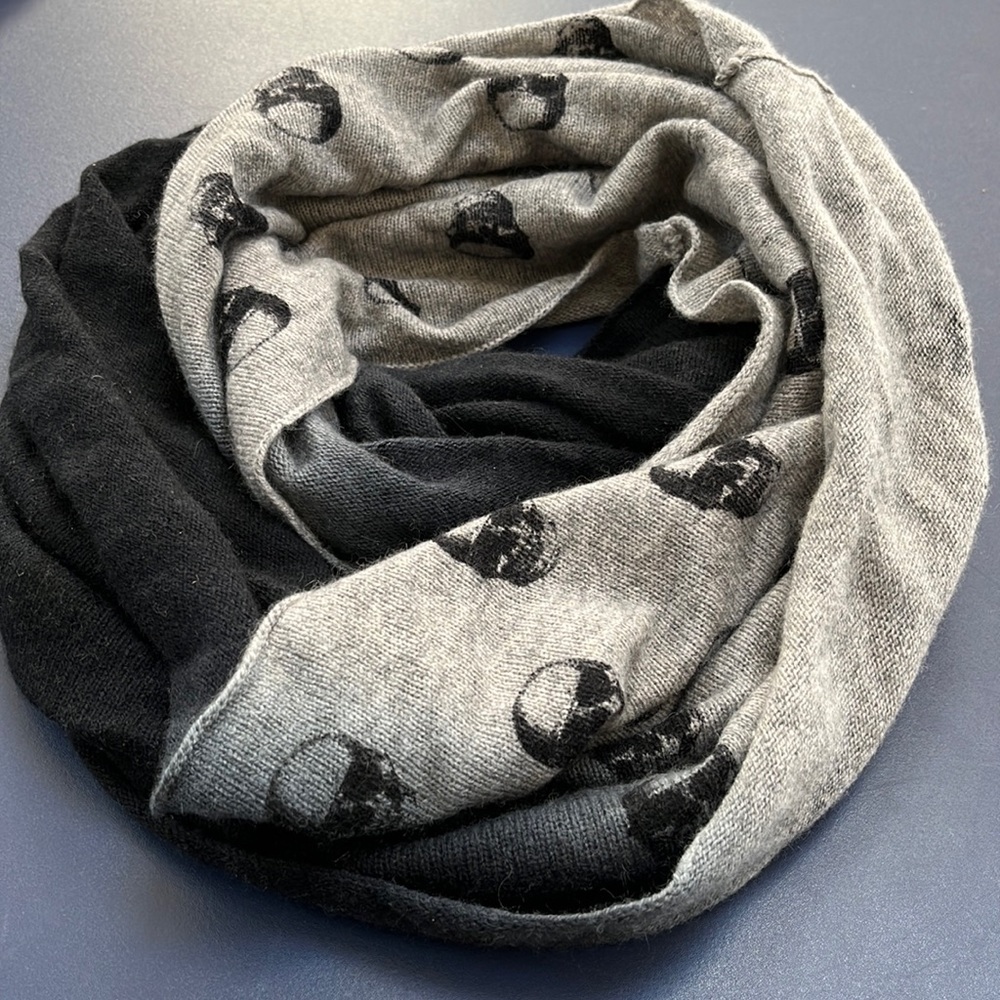 Skull cashmere 360 ombré infinity scarf